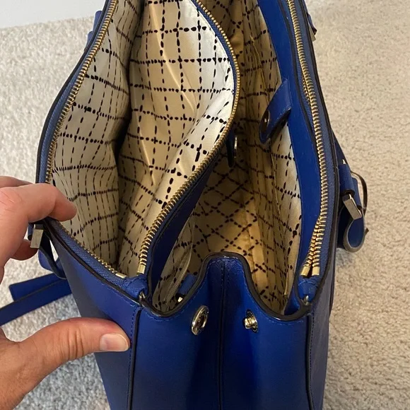 Kate Spade Newbury Lane Royal Blue Hyacinth Satchel - Picture 9 of 11